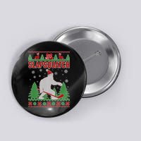 Slapsquatch Ugly Christmas Sweater Bigfoot Button