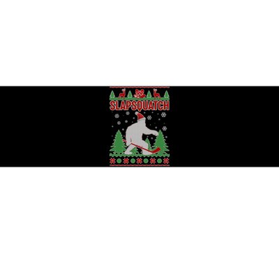 Slapsquatch Ugly Christmas Sweater Bigfoot Bumper Sticker