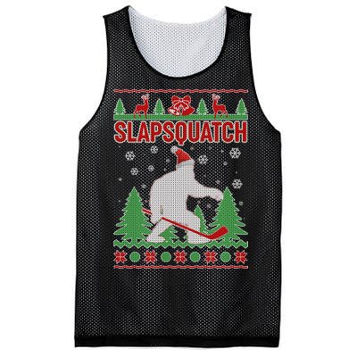 Slapsquatch Ugly Christmas Sweater Bigfoot Mesh Reversible Basketball Jersey Tank