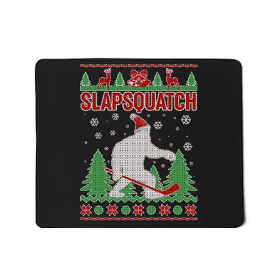 Slapsquatch Ugly Christmas Sweater Bigfoot Mousepad