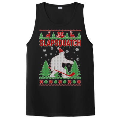 Slapsquatch Ugly Christmas Sweater Bigfoot PosiCharge Competitor Tank