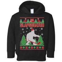 Slapsquatch Ugly Christmas Sweater Bigfoot Toddler Hoodie