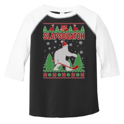 Slapsquatch Ugly Christmas Sweater Bigfoot Toddler Fine Jersey T-Shirt