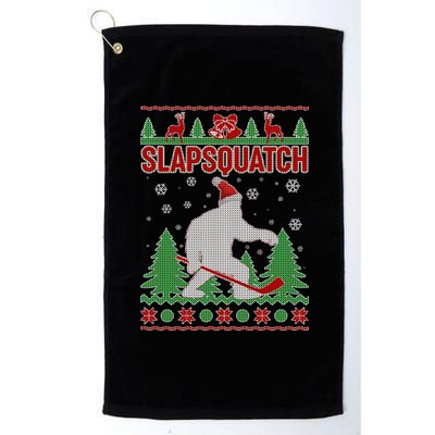 Slapsquatch Ugly Christmas Sweater Bigfoot Platinum Collection Golf Towel