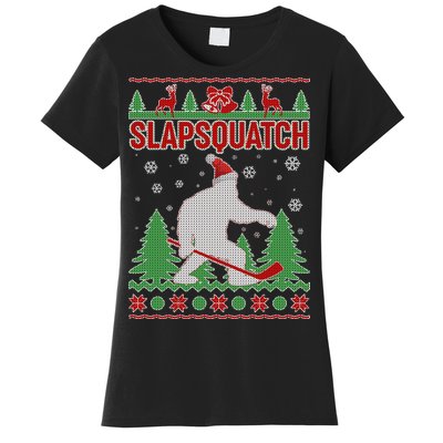 Slapsquatch Ugly Christmas Sweater Bigfoot Women's T-Shirt