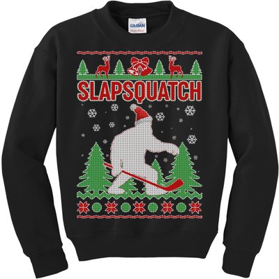 Slapsquatch Ugly Christmas Sweater Bigfoot Kids Sweatshirt