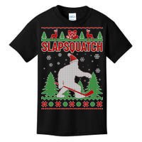 Slapsquatch Ugly Christmas Sweater Bigfoot Kids T-Shirt