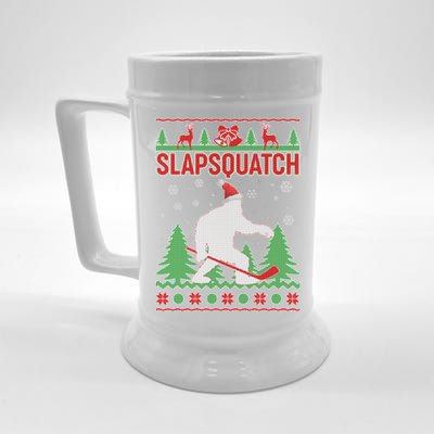 Slapsquatch Ugly Christmas Sweater Bigfoot Beer Stein