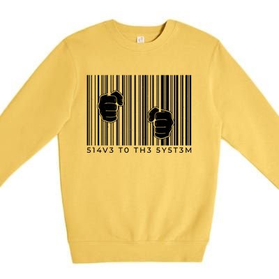 Slave To The System Barcode Premium Crewneck Sweatshirt