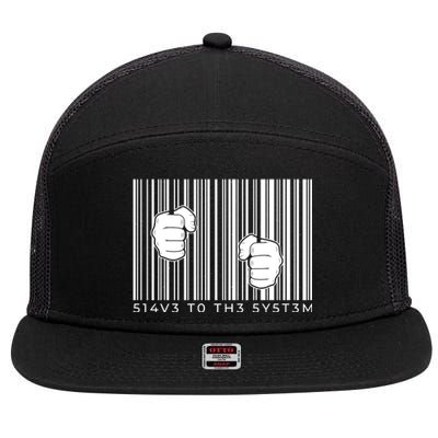 Slave To The System Barcode 7 Panel Mesh Trucker Snapback Hat