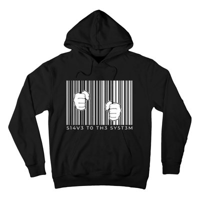 Slave To The System Barcode Hoodie