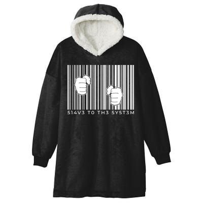 Slave To The System Barcode Hooded Wearable Blanket