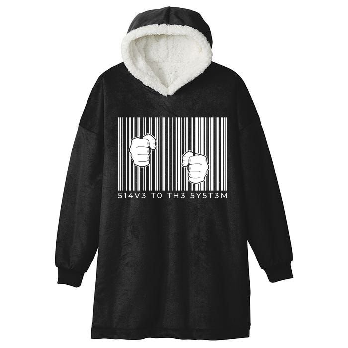 Slave To The System Barcode Hooded Wearable Blanket