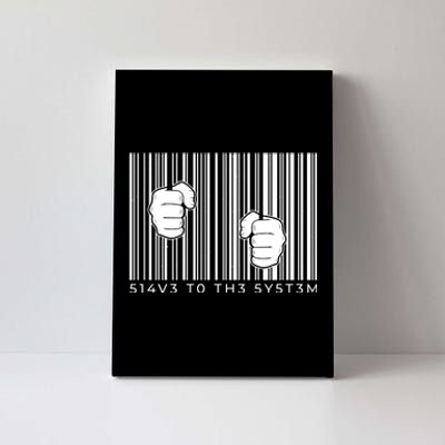 Slave To The System Barcode Canvas