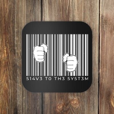 Slave To The System Barcode Coaster