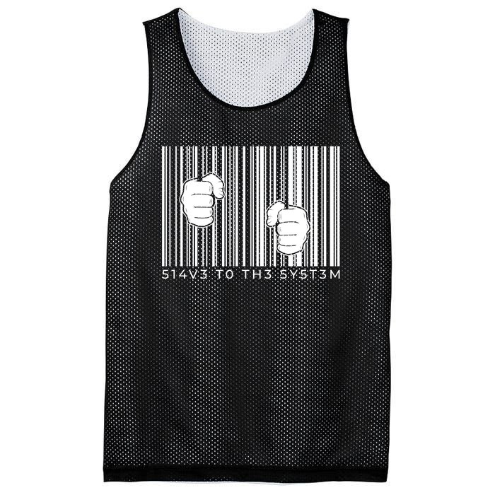 Slave To The System Barcode Mesh Reversible Basketball Jersey Tank