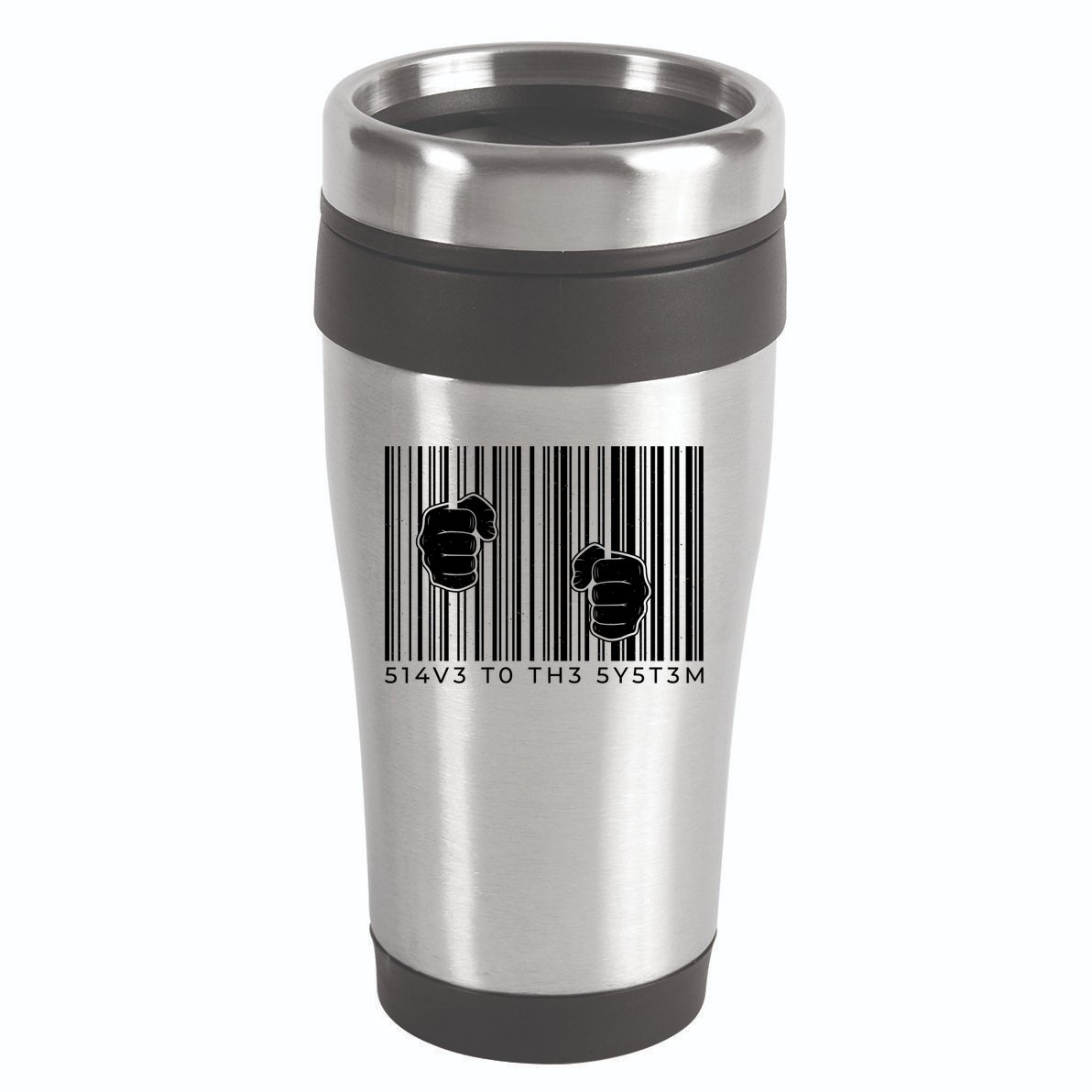 Slave To The System Barcode 16oz Travel Tumbler