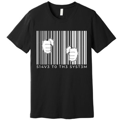 Slave To The System Barcode Premium T-Shirt