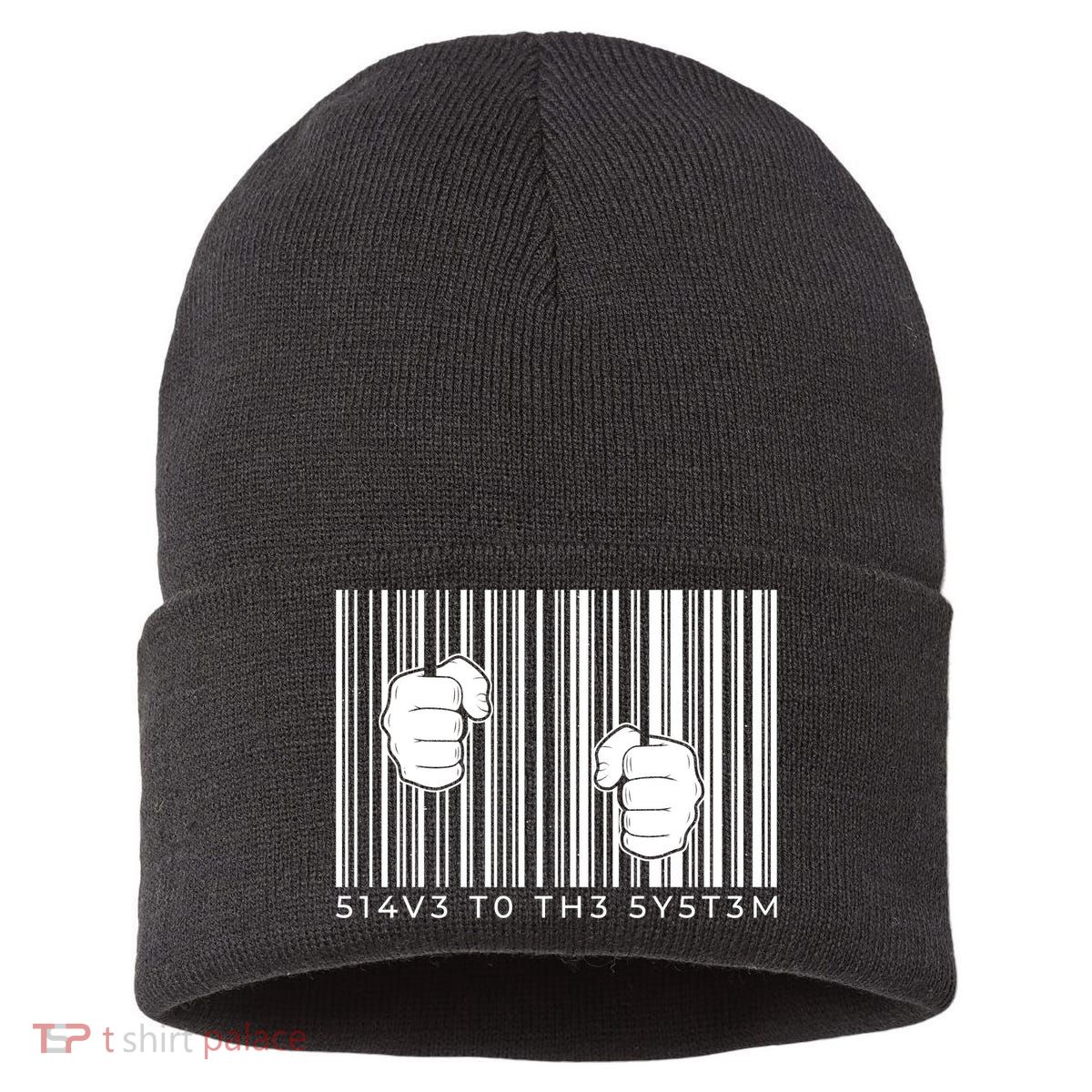 Slave To The System Barcode Sustainable Knit Beanie