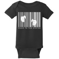 Slave To The System Barcode Baby Bodysuit