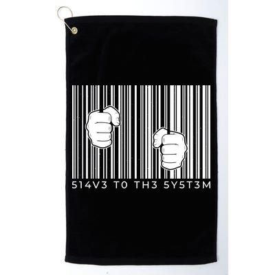Slave To The System Barcode Golf Towel