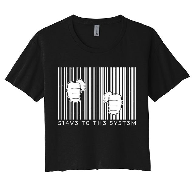 Slave To The System Barcode Crop Top
