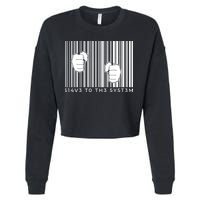 Slave To The System Barcode Cropped Pullover Crew