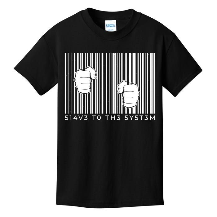 Slave To The System Barcode Kids T-Shirt