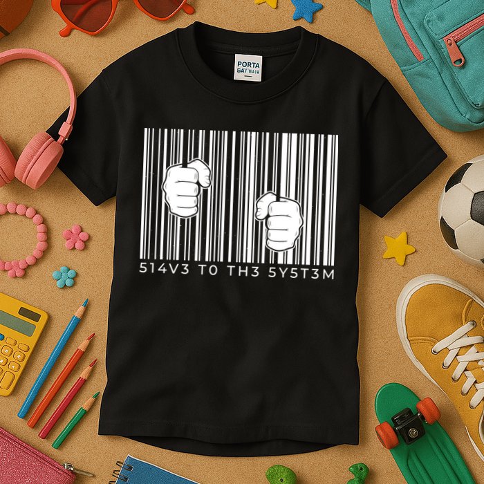 Slave To The System Barcode Kids T-Shirt