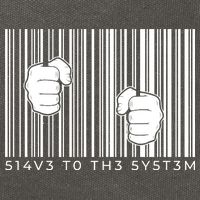 Slave To The System Barcode Cotton Canvas Backpack