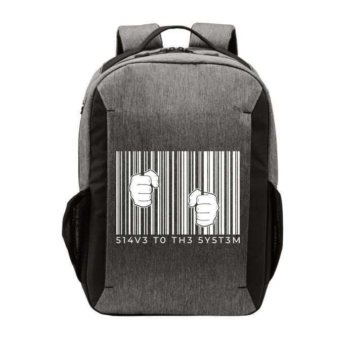 Slave To The System Barcode Vector Backpack