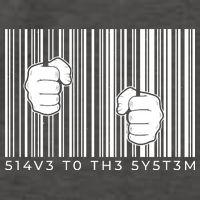 Slave To The System Barcode Vector Backpack