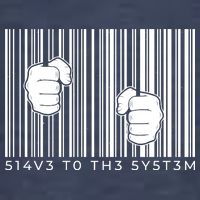 Slave To The System Barcode Vector Backpack