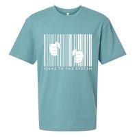 Slave To The System Barcode Sueded Cloud Jersey T-Shirt