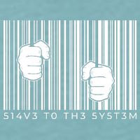 Slave To The System Barcode Sueded Cloud Jersey T-Shirt