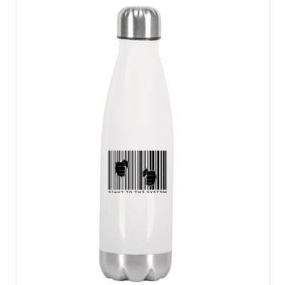 Slave To The System Barcode Stainless Steel Insulated Water Bottle