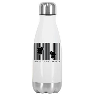 Slave To The System Barcode Stainless Steel Insulated Water Bottle