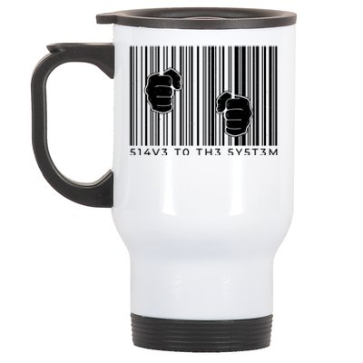 Slave To The System Barcode Stainless Steel Travel Mug