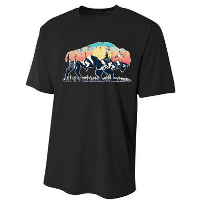 Sunset Landscape Buffalo Performance Sprint T-Shirt