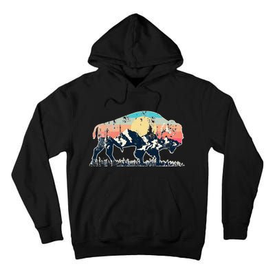 Sunset Landscape Buffalo Tall Hoodie