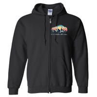 Sunset Landscape Buffalo Full Zip Hoodie