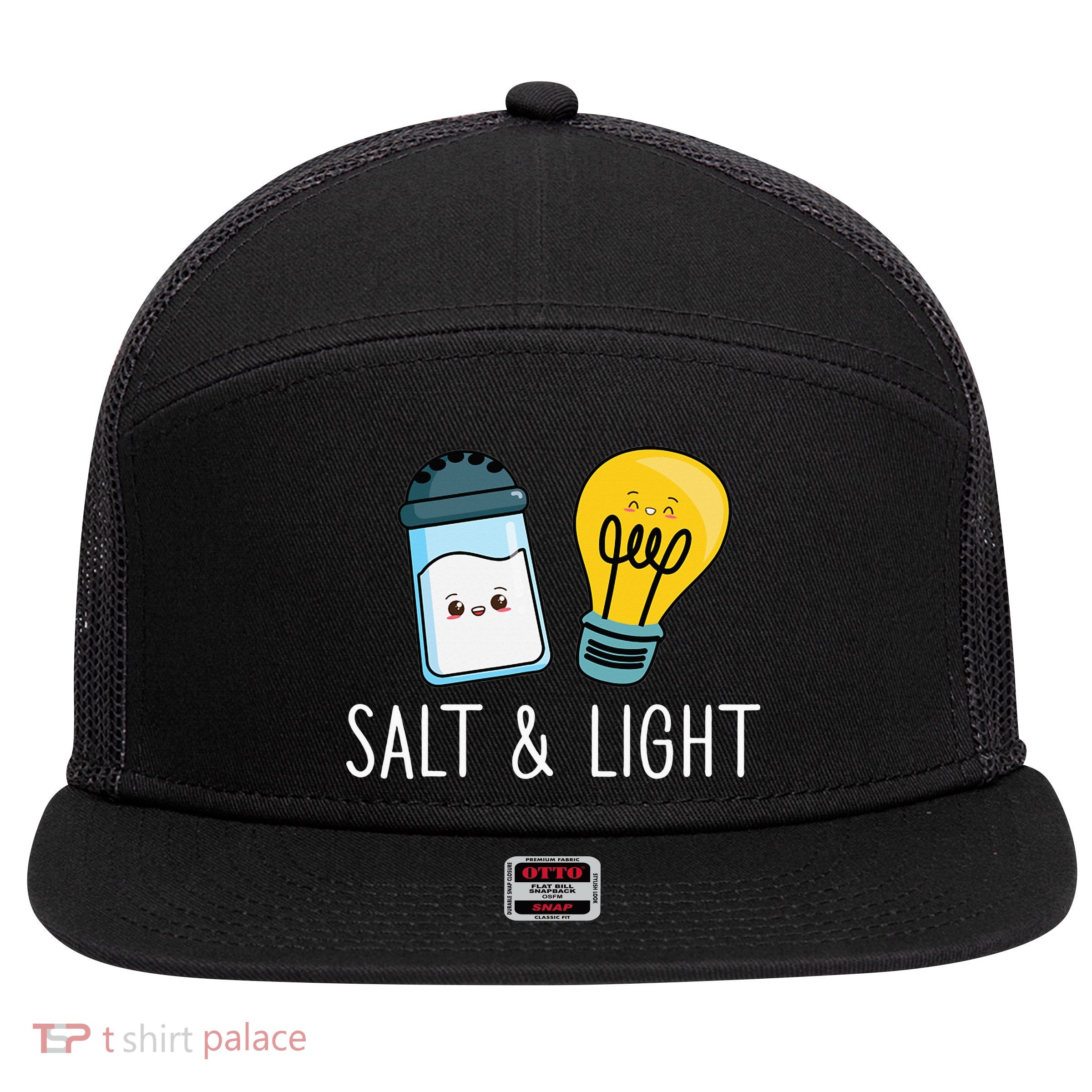 Salt & Light Be Ye Salt Bible Verses Matthew 513-16 Christ 7 Panel Mesh Trucker Snapback Hat