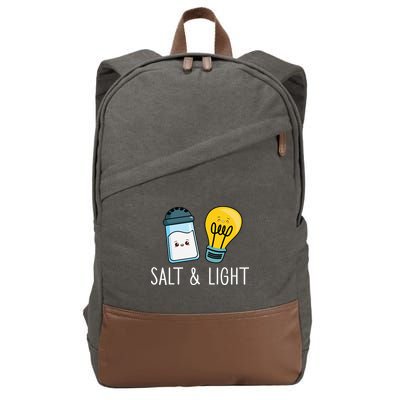 Salt & Light Be Ye Salt Bible Verses Matthew 513-16 Christ Cotton Canvas Backpack