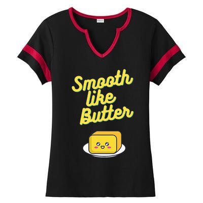 Smooth Like Butter Ladies Halftime Notch Neck Tee