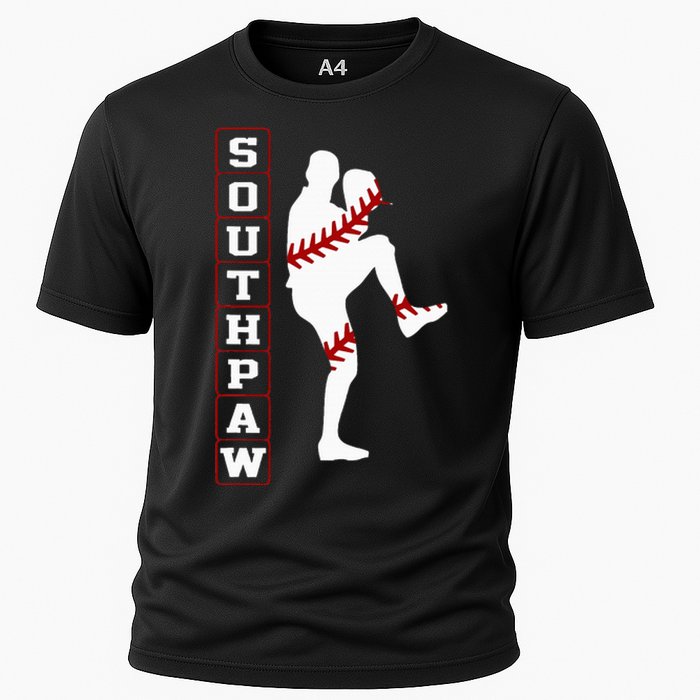 Southpaw Lefty Baseball Left Handed Funny Pitcher Player Fan Cooling Performance Crew T-Shirt