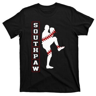 Southpaw Lefty Baseball Left Handed Funny Pitcher Player Fan T-Shirt