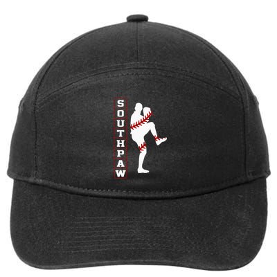 Southpaw Lefty Baseball Left Handed Funny Pitcher Player Fan 7-Panel Snapback Hat