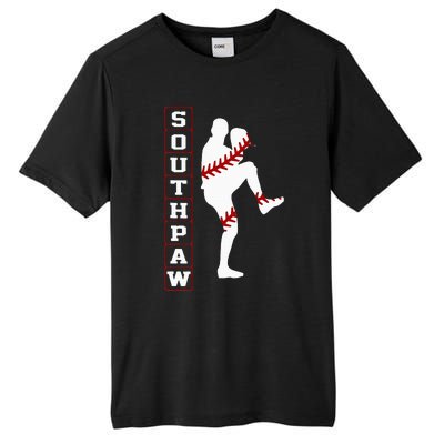 Southpaw Lefty Baseball Left Handed Funny Pitcher Player Fan Tall Fusion ChromaSoft Performance T-Shirt