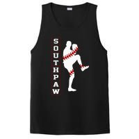 Southpaw Lefty Baseball Left Handed Funny Pitcher Player Fan PosiCharge Competitor Tank