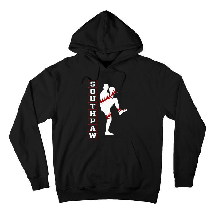 Southpaw Lefty Baseball Left Handed Funny Pitcher Player Fan Tall Hoodie